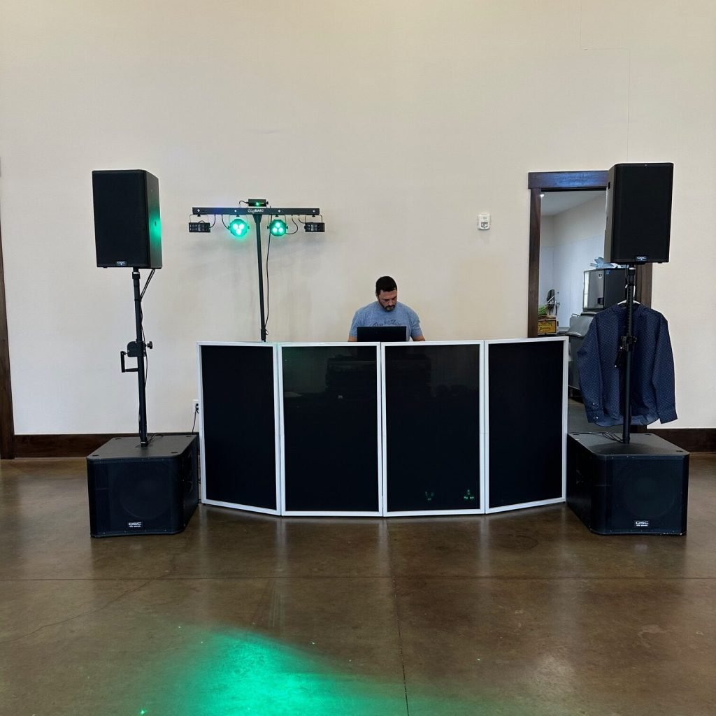 Medium DJ package set up – Sweet Magnolia Estate – Cornelius, NC Medium DJ package